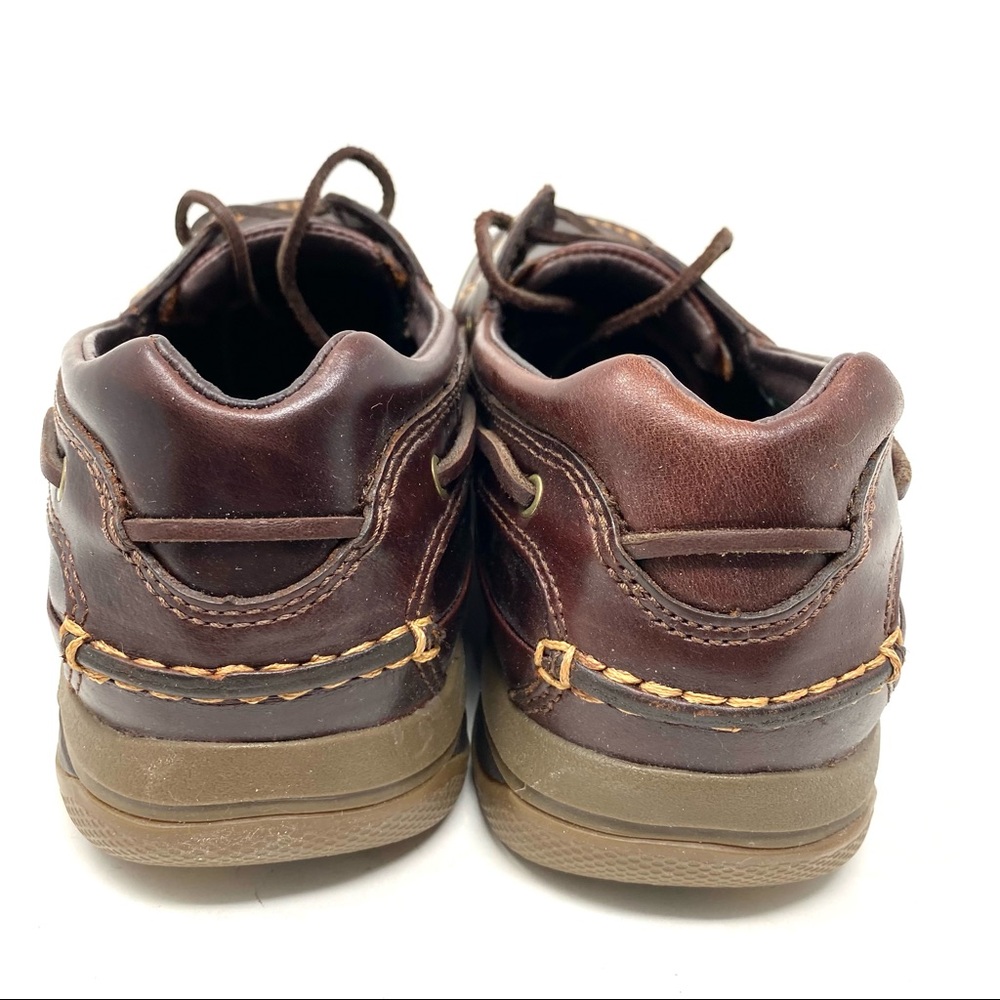 Dunham Champlain Nautical brown leather boat shoes D width - Picture 5 of 8